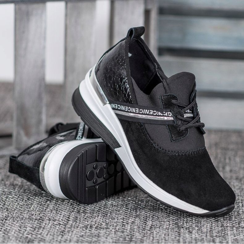 Filippo Baskets en cuir Nice le noir 2