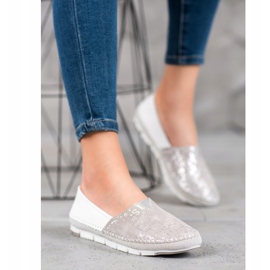 Filippo Chaussures à enfiler en cuir rose gris 2 Filippo Chaussures à enfiler en cuir rose gris 2