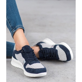 Filippo Chaussures en cuir effet holo blanche bleu marin gris 1