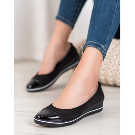 McKey Ballerines En Daim Sur Compensée le noir 2