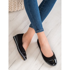 McKey Ballerines En Daim Sur Compensée le noir 1