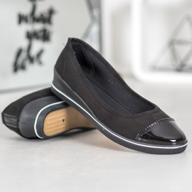 McKey Ballerines En Daim Sur Compensée le noir 4