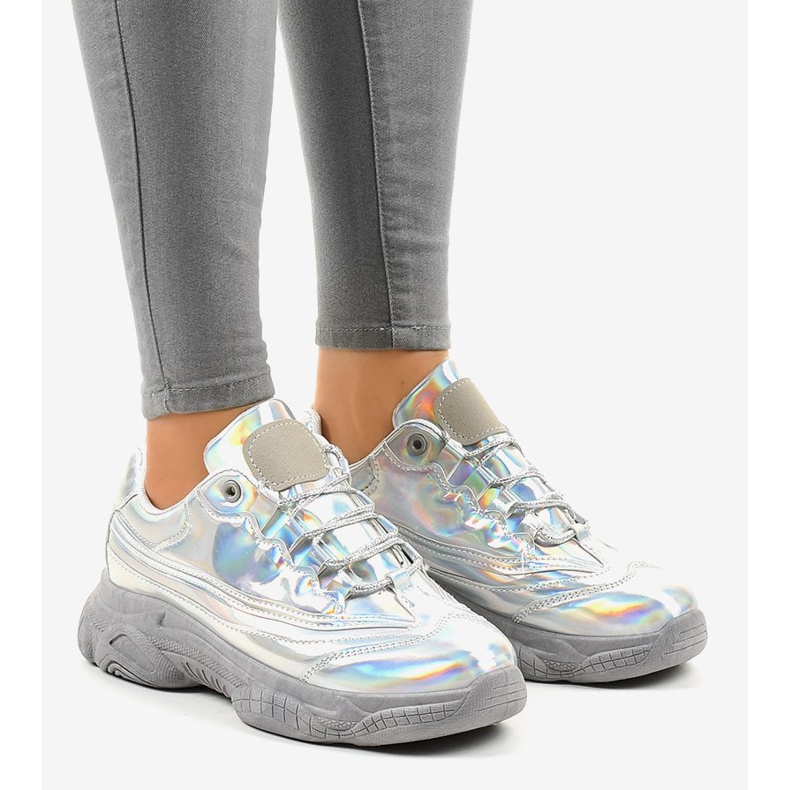 Baskets argent baskets Z-9781 gris 1