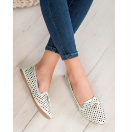 Ballerine Ajourée En Spitz VINCEZA vert 4