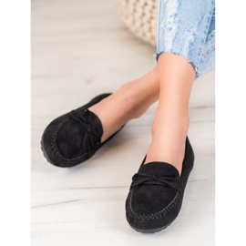 SHELOVET Mocassins décontractés avec un nœud le noir jaune 2