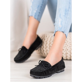 Filippo Mocassins en cuir noir 1