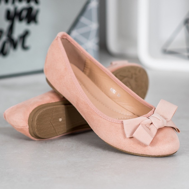 Clowse Ballerines élégantes avec un nœud rose 1
