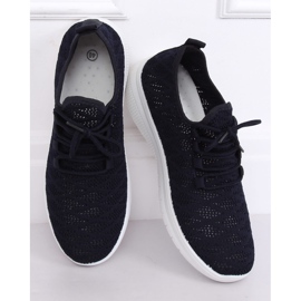 BB76 Chaussures de sport bleu marine marine jaune 2