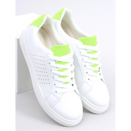Baskets femme blanches WB807 BLANC / VERT 1