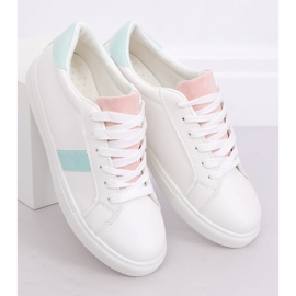 Baskets femme blanches WB811 BLANC / ROSE 1