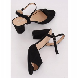 Sandales à talons noires 955-47 Noir le noir 1