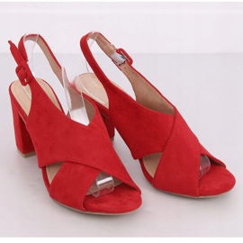 Sandales à talons rouges F1827 Rouge 1
