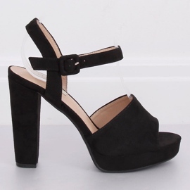 Sandales à talons noires 9R16 Noir le noir 1