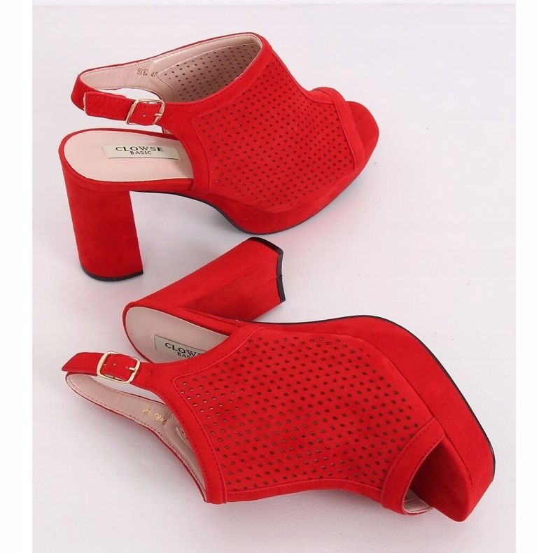 Escarpins rouges ajourés 9R82 Rouge 2