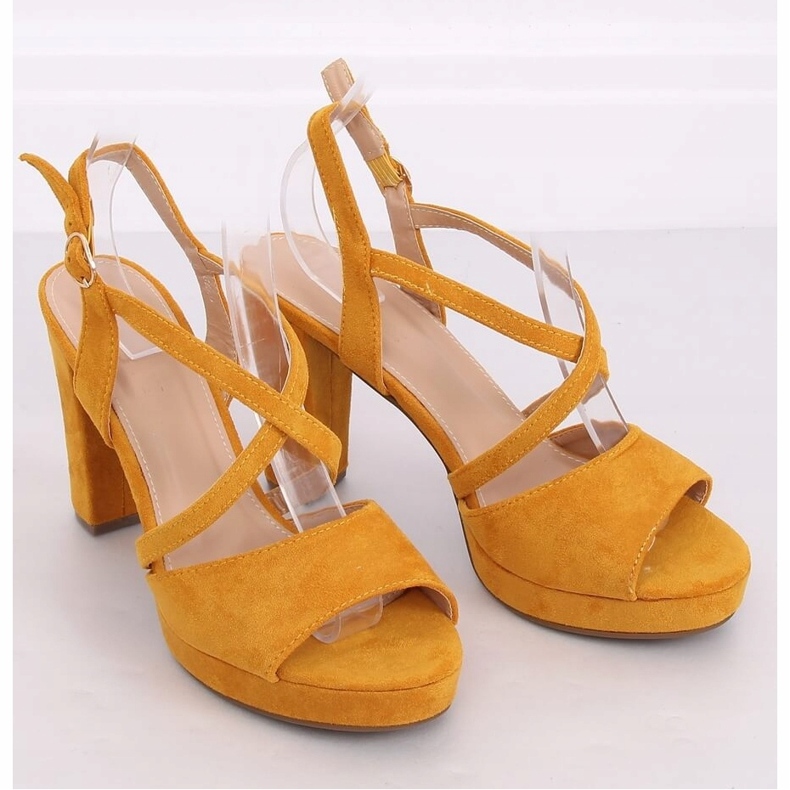 Sandales talons hauts miel 9272 Amarillo jaune 1