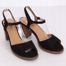 Sandales à talons noires 660-6 Noir le noir 1