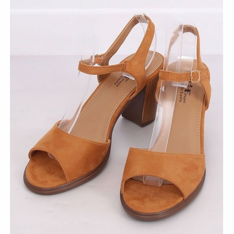 Sandales à talons camel 660-6 Camel brun multicolore 1