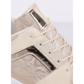 Baskets compensées beiges YL-33 Beige 2