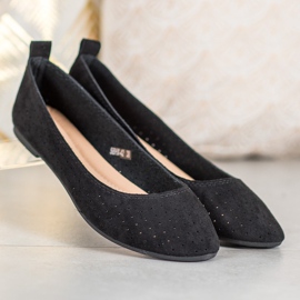SHELOVET Ballerines ajourées le noir 3