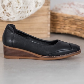 Vinceza Escarpins compensés décontractés le noir 1