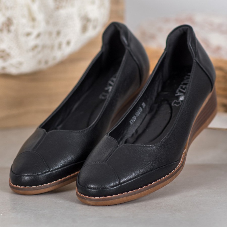 Vinceza Escarpins compensés décontractés le noir 2 Vinceza Escarpins compensés décontractés le noir 2