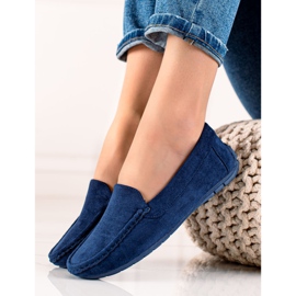 Evento Mocassins confortables en daim bleu 2