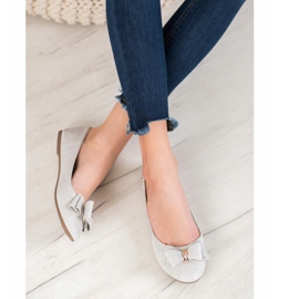 Ballerines élégantes à nœud VINCEZA gris 2