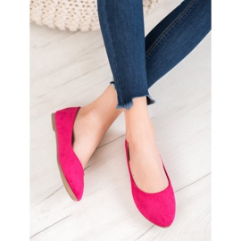 Ballerines classiques en daim VINCEZA rose 2