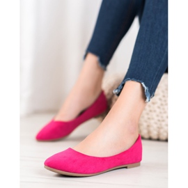 Ballerines classiques en daim VINCEZA rose 1