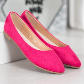 Ballerines classiques en daim VINCEZA rose 3