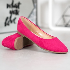 Ballerines classiques en daim VINCEZA rose 4
