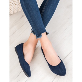 Ballerines classiques en daim VINCEZA bleu 3