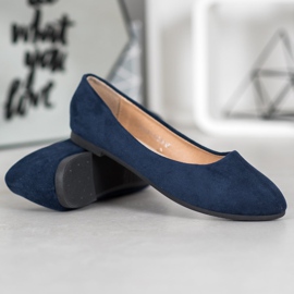 Ballerines classiques en daim VINCEZA bleu 4