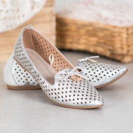 Ballerine Ajourée En Spitz VINCEZA gris 2
