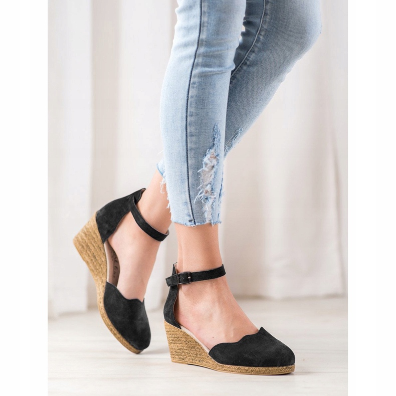 Filippo Chaussures compensées en cuir le noir 1