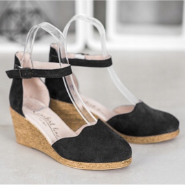 Filippo Chaussures compensées en cuir le noir 3