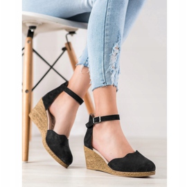 Filippo Chaussures compensées en cuir le noir 4
