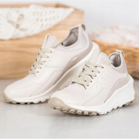 Goodin Baskets en cuir beiges 1