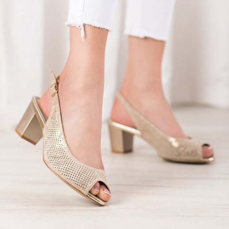 Goodin Talons hauts ajourés jaune 2