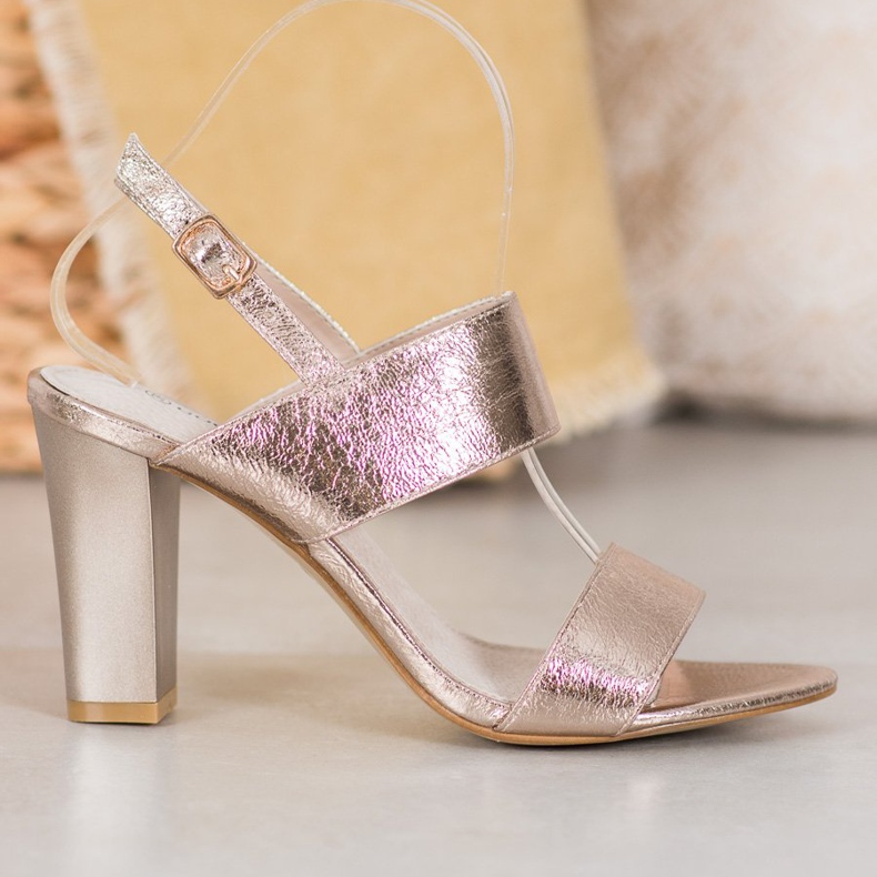 Goodin Sandales élégantes jaune 1