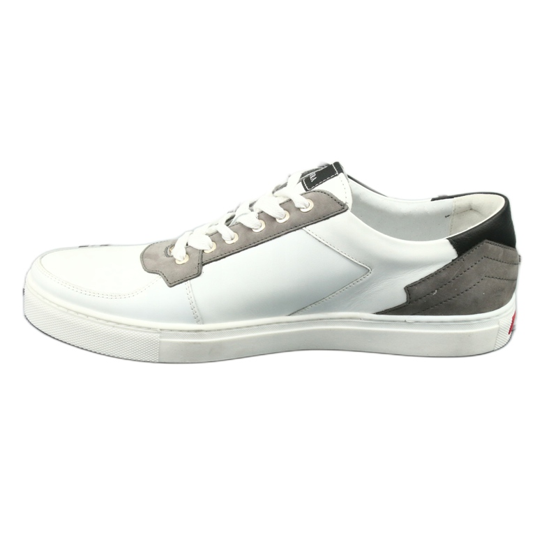 Chaussures de sport en cuir Badura 3361 blanc blanche le noir gris 5