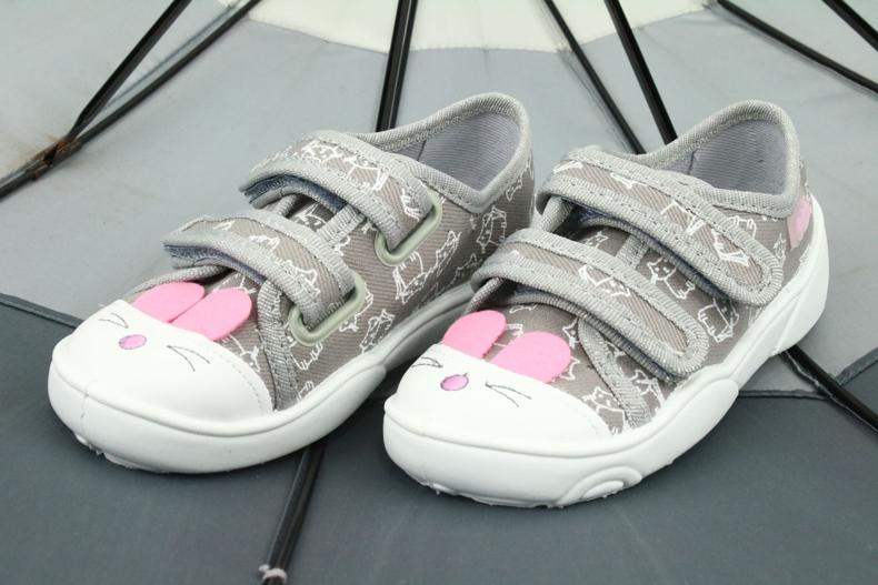 Chaussures enfant Befado 907P116 blanc rose gris 3