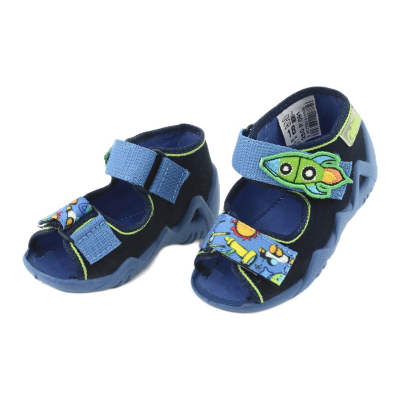 Chaussons enfants Befado 250P091 bleu marine 3