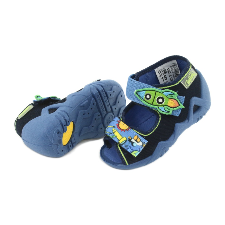 Chaussons enfants Befado 250P091 bleu marine 5