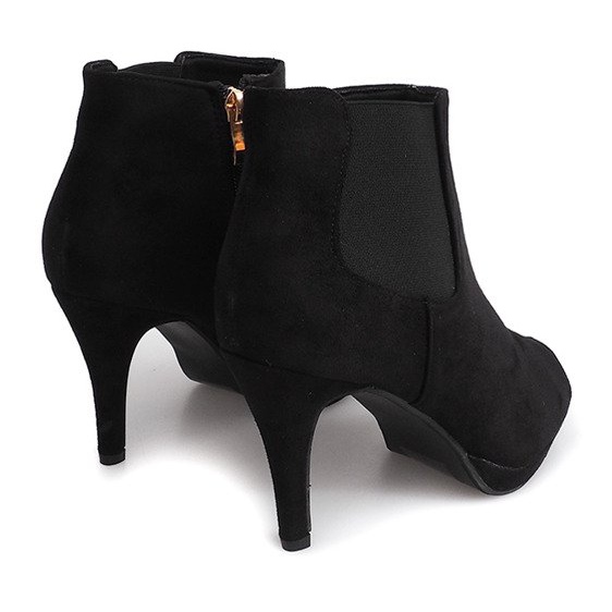 Bottes Ouvertes Sur Un Poteau Noir 7187 le noir 1