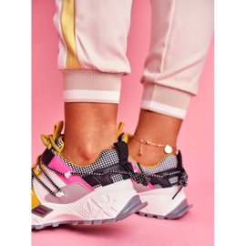 SEA Chaussures de sport femme LA91 blanches noir multicolore jaune 2
