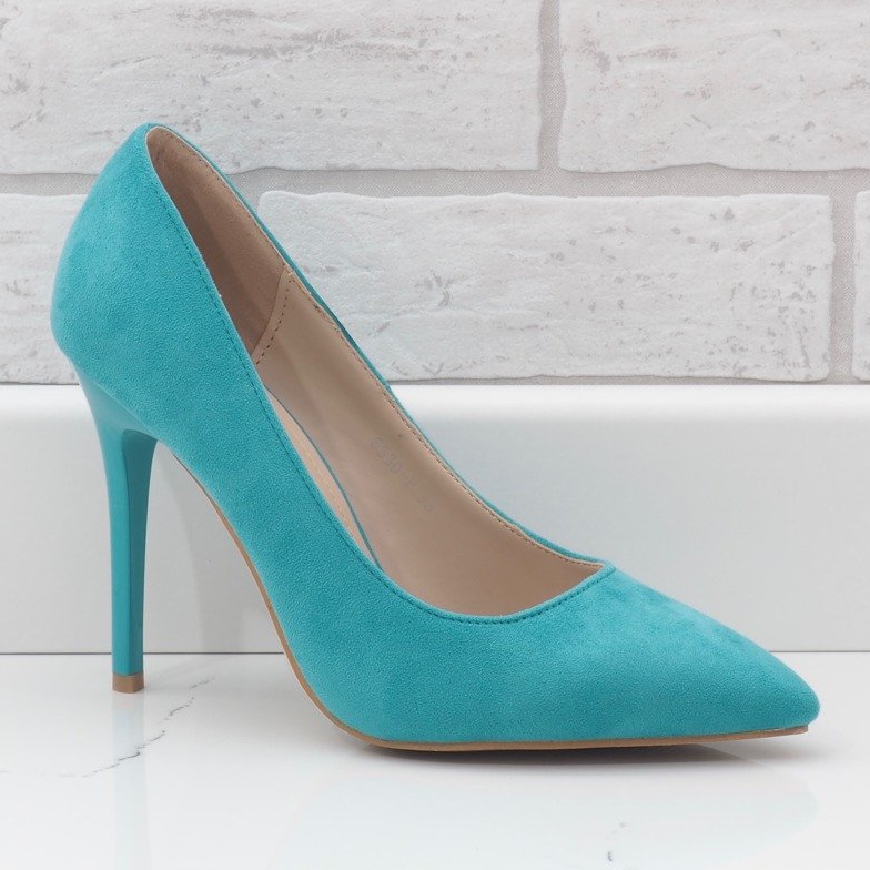 Escarpins classiques verts en éco-daim 6530-P 1