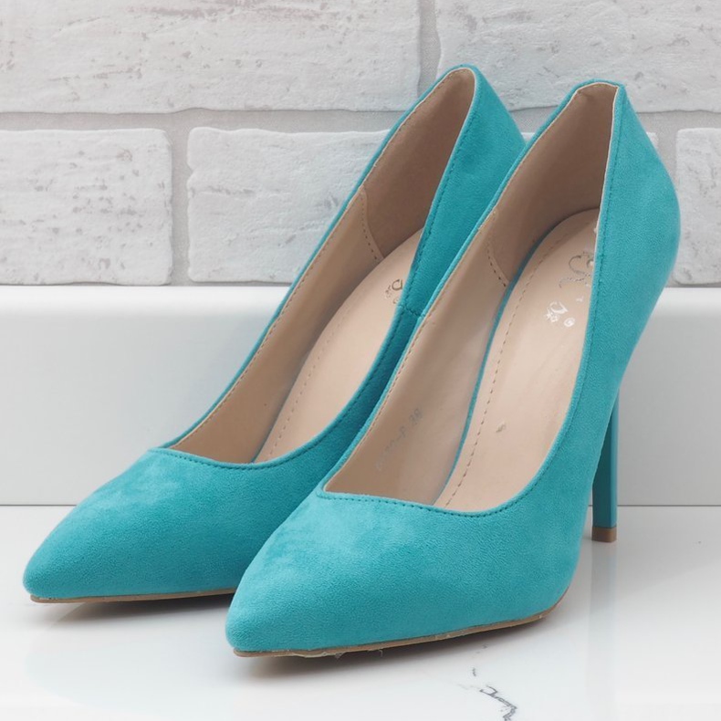 Escarpins classiques verts en éco-daim 6530-P 2