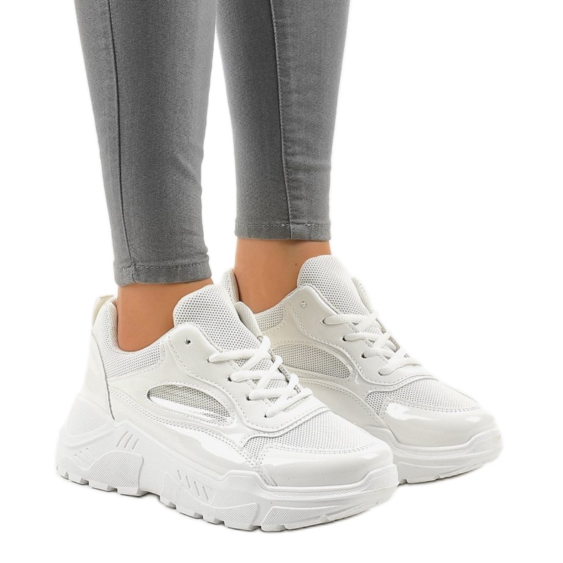 Chaussures de sport à la mode blanches MS381E-9 1 Chaussures de sport à la mode blanches MS381E-9 1