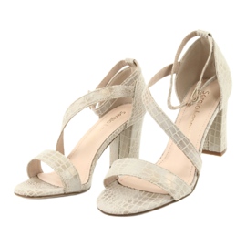 Sandales spartiates Sergio Leone SK870 beige d'or 5